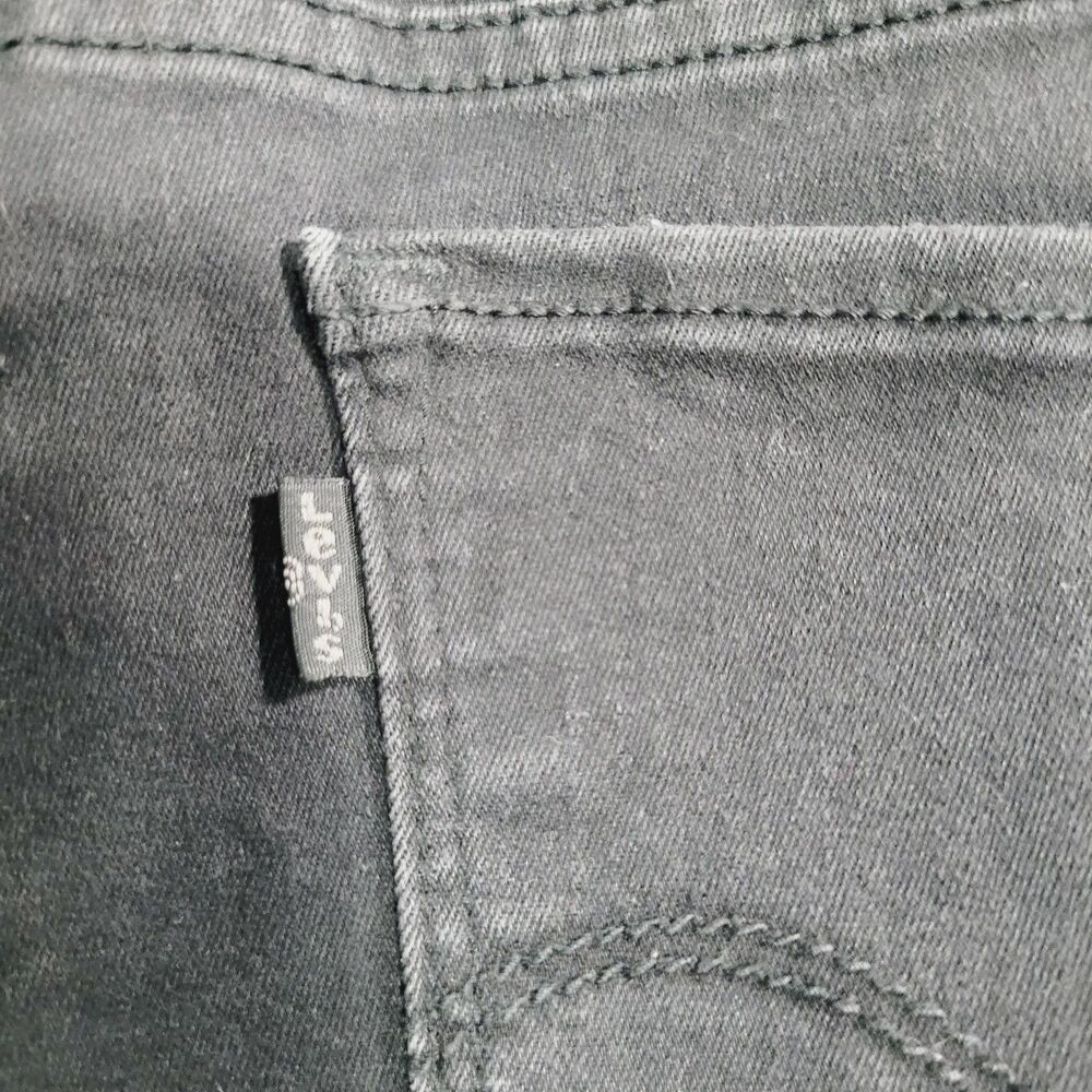 Levi's 711 Skinny Jeans Womens 16W Black Dark Wash Mid Rise Stretch Denim - Picture 3 of 16